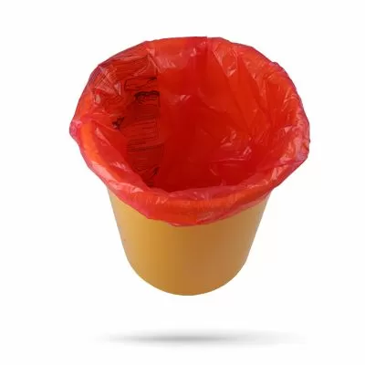 Пакет для сбора, хранения и удаления медицинских отходов класса В (чрезвычайно опасные отходы) ПМ-01-В, красный, одноразовый