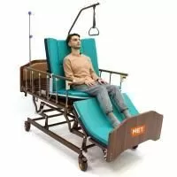 Кровать-кресло с "ушками" для сна в положении сидя электрическая МЕТ REALTA, артикул 17135 с регулировкой высоты, с переворотом и туалетом