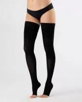 Чулки компрессионные OFA BAMBERG Classic унисекс 1 класс компрессии с открытым носком и гладкой резинкой цвет черные 