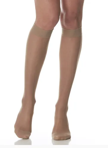 Гольфы компрессионные Ergoforma 321 женские 2 класс компрессии с закрытым носком полупрозрачные телесные 