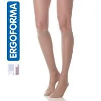 Гольфы компрессионные Ergoforma 321 женские 2 класс компрессии с закрытым носком полупрозрачные телесные 