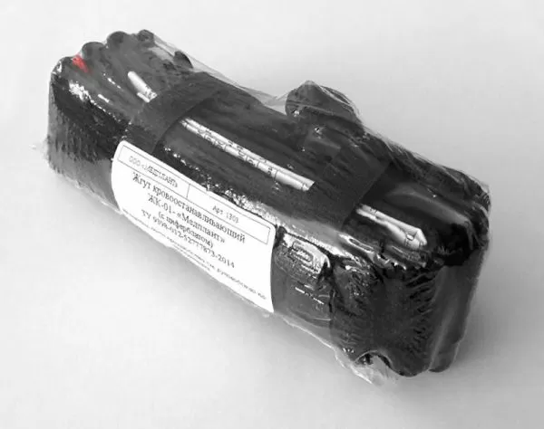 Жгут кровоостанавливающий ЖВ-01-Медплант с циферблатом (вид сложения 1) (турникетный жгут)