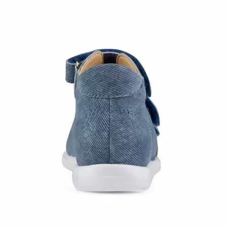 Сандалии ортопедические детские TWIKI TW-138-48 кожаные с открытым носом цвет синий 