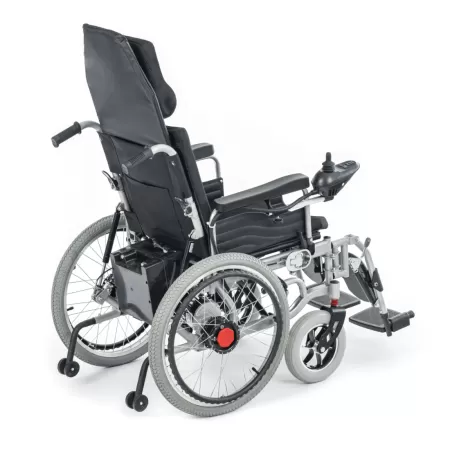 Кресло-коляска с электроприводом MET COMFORT 42, артикул 20504, складная, с регулировкой угла наклона спинки и подножек