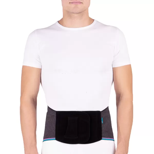 Корсет ортопедический для мужчин Тривес Evolution Т-1581, высота 25см, 4 ребра жесткости, черный 