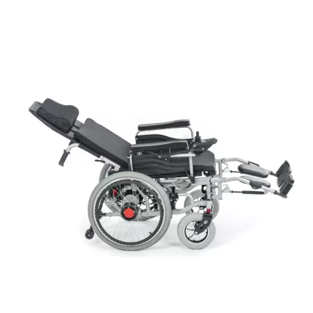 Кресло-коляска с электроприводом MET COMFORT 42, артикул 20504, складная, с регулировкой угла наклона спинки и подножек