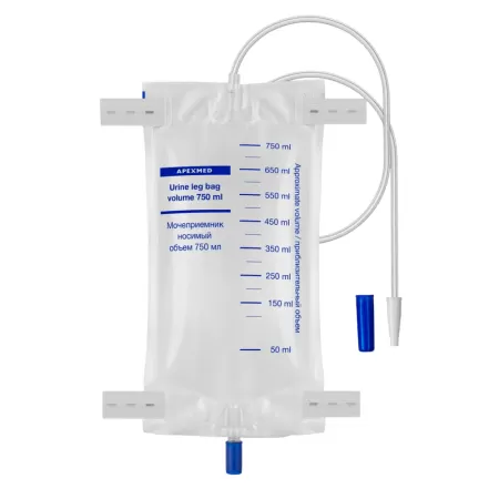Мочеприемник носимый Apexmed, 750мл ножной, трубка 50см №1