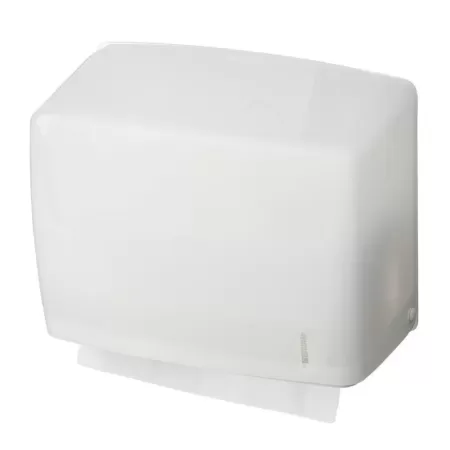 Диспенсер для листовых полотенец R1318TW пластиковый белый, лист V-сложения