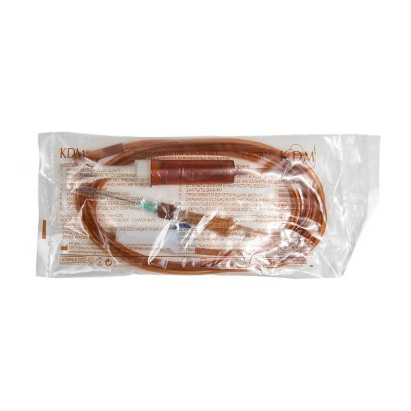 Система инфузионная светозащитная для растворов с иглой 150см, Luer Lock