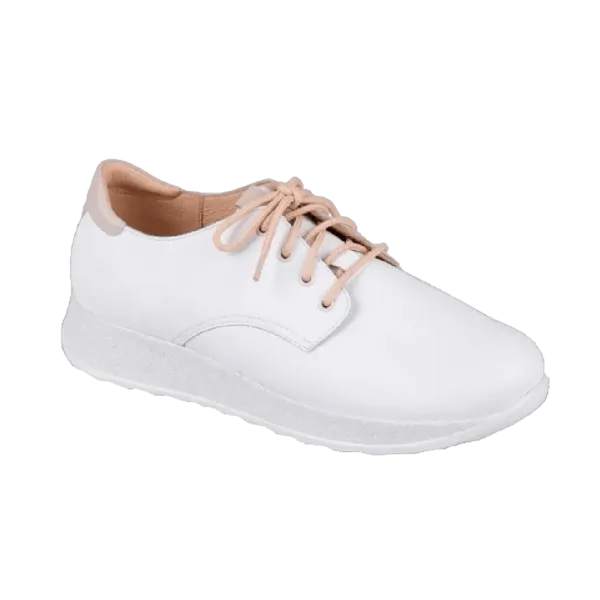 Туфли ортопедические женские DTD-351-12 кожаные цвет бело-бежевый 