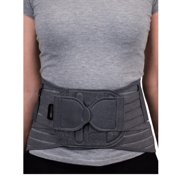Корсет пояснично-крестцовый ОРТОНИК ПР-314 (стандарт), высота 25 см, 6 гибких ребер жесткости, серый